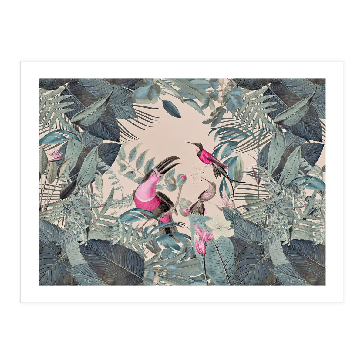 Green Jungle Toucans Color Look (Print Only)