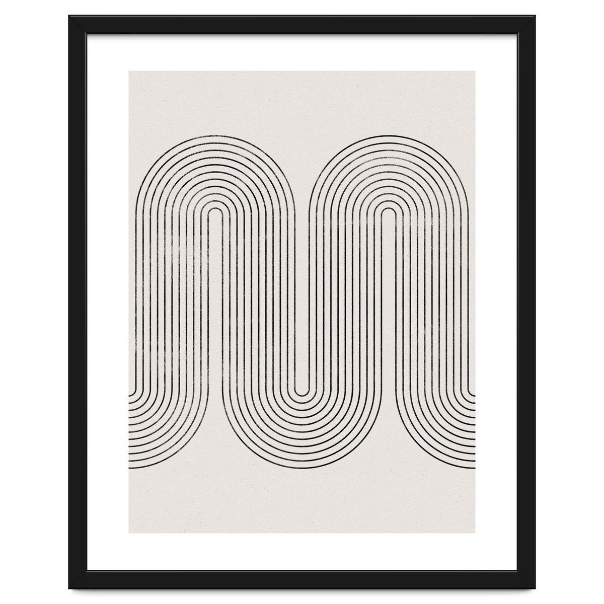 Mid-Century Modern No.28 - Woodblock Print