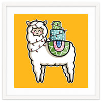 Kawaii Cute Gift Carrying Llama