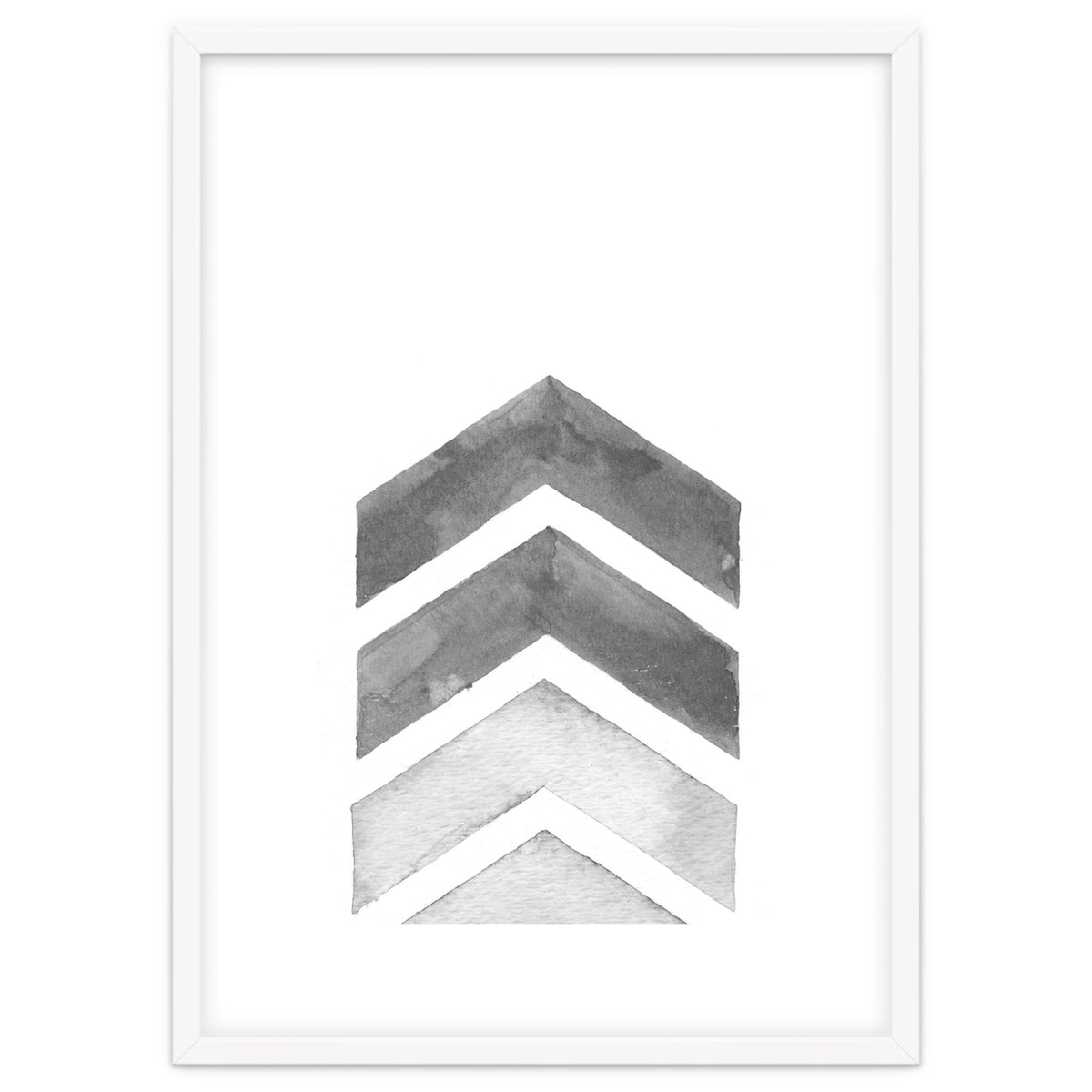 Grey Watercolor Chevron