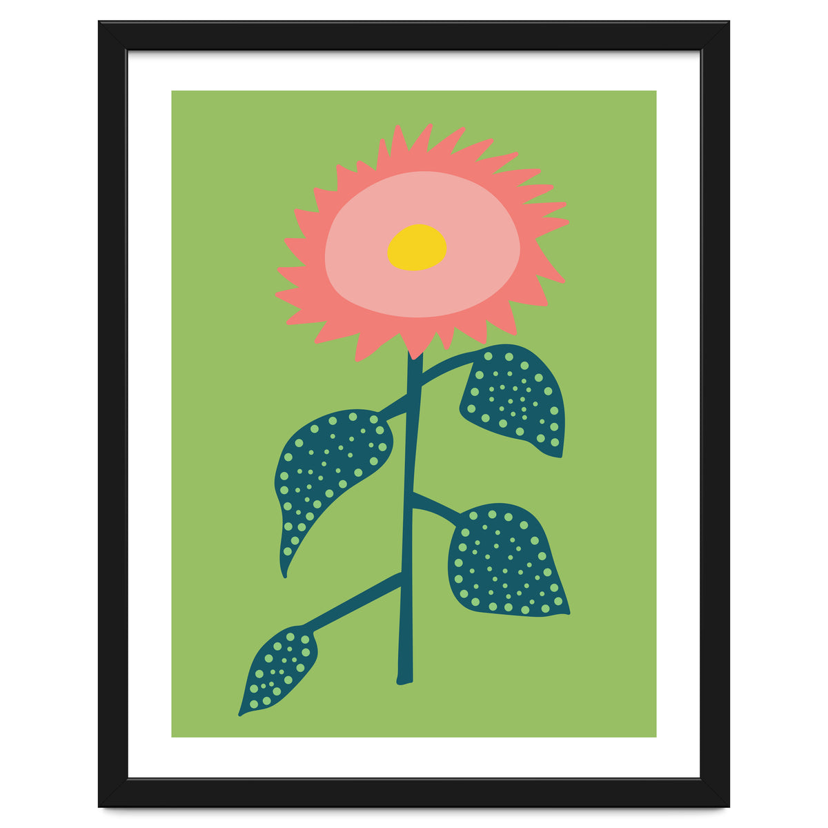 Abstract Sunflower Art