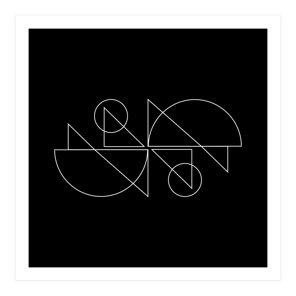 Tandem Cyclists | modern geometric (Print Only)