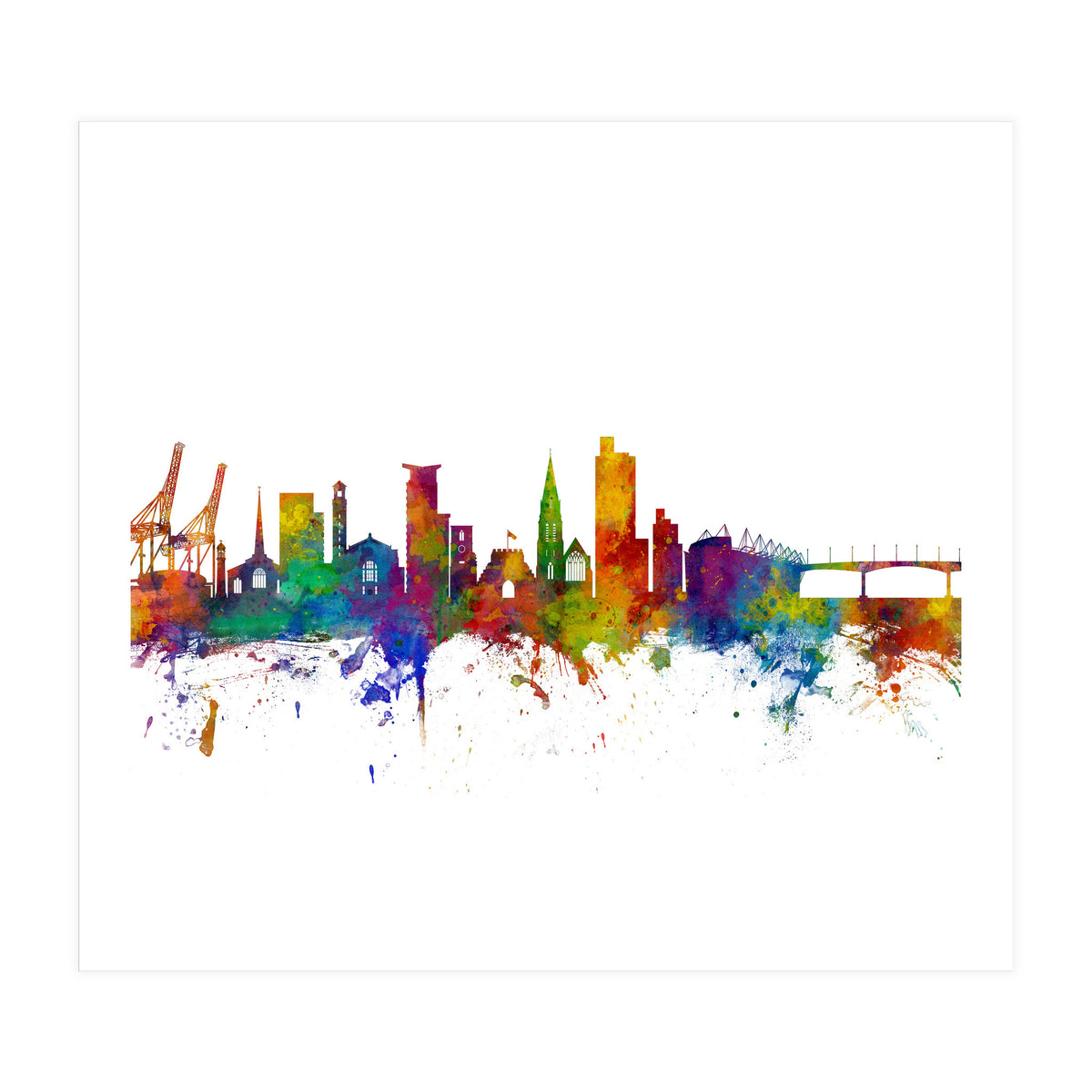 Southampton England Skyline (Print Only)