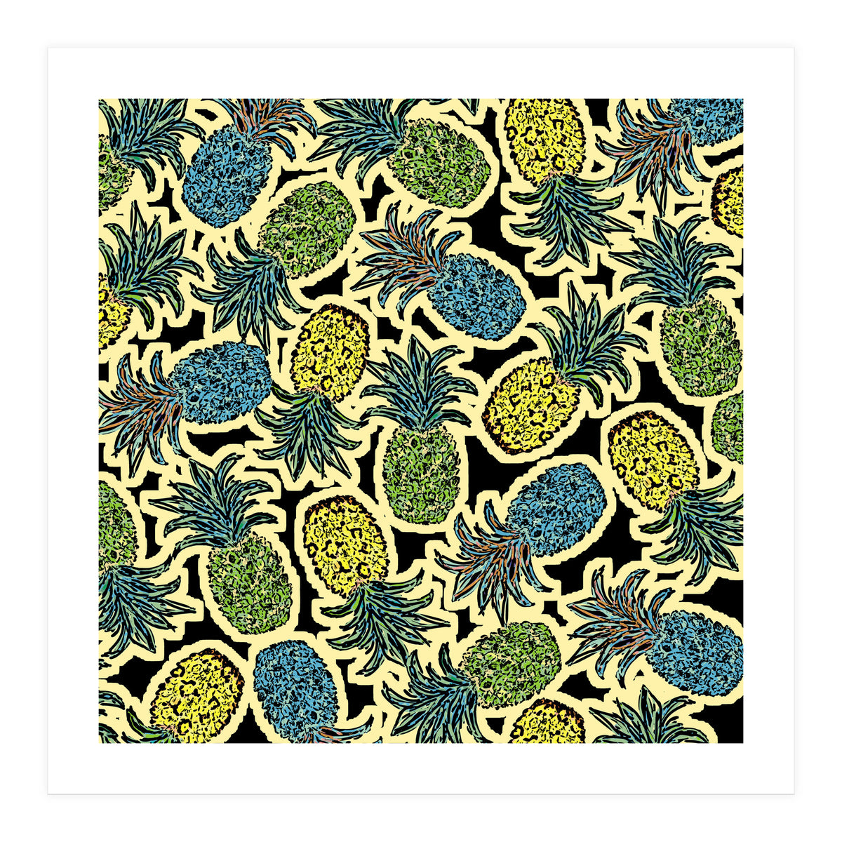 Pineapple Pandemonium Retro Tone (Print Only)