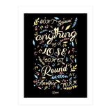 Anything you lose comes round in another form - Rumi Quote Typography (Print Only) thumbnail