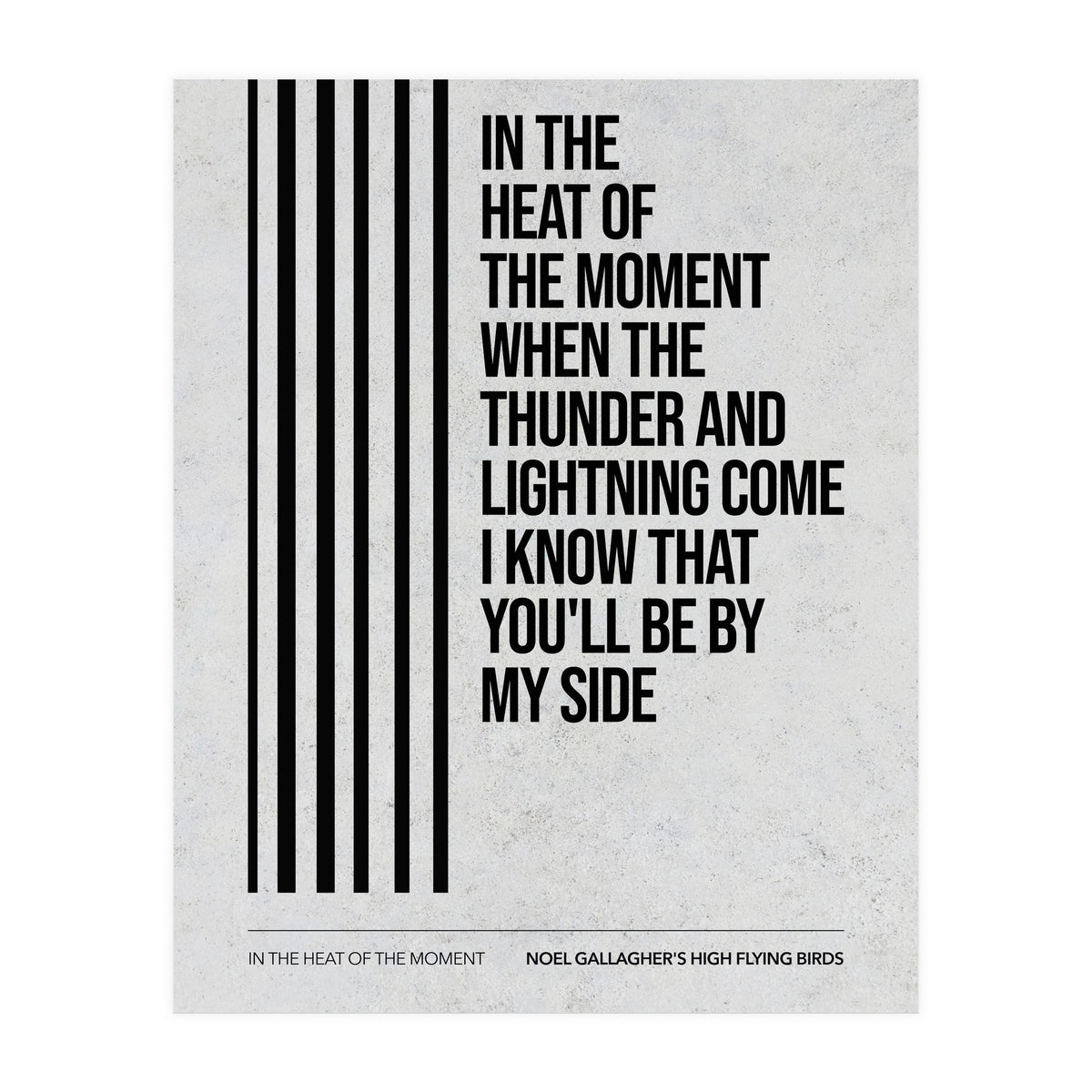 Noel Gallagher's High Flying Birds - In The Heat Of The Moment (Print Only)