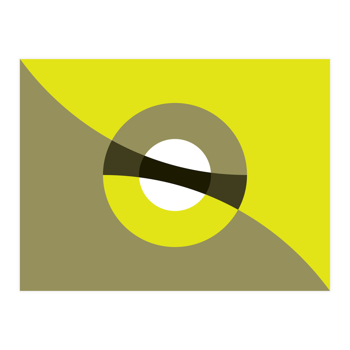 Geometric Shapes No. 44 -  mustard & beige (Print Only)