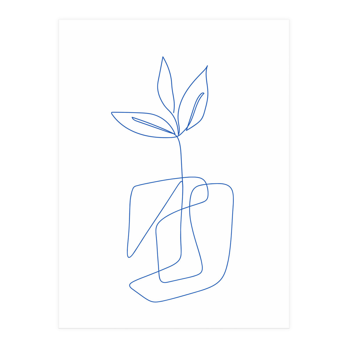 One Line Art Botanical II (Print Only)