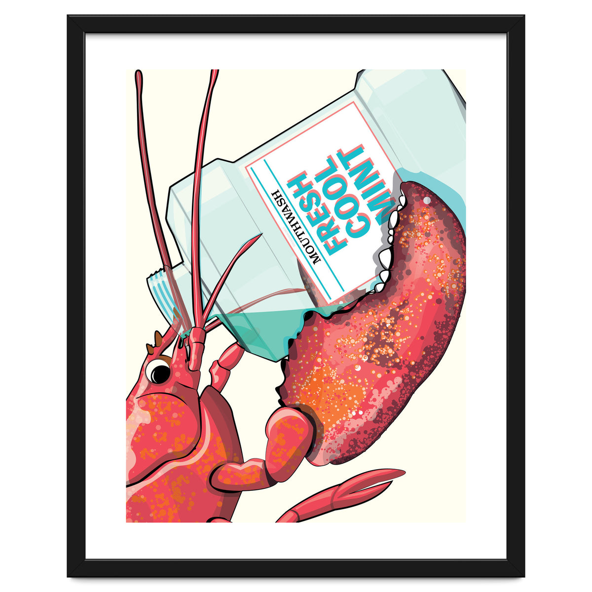 Lobster Drinking Mouthwash