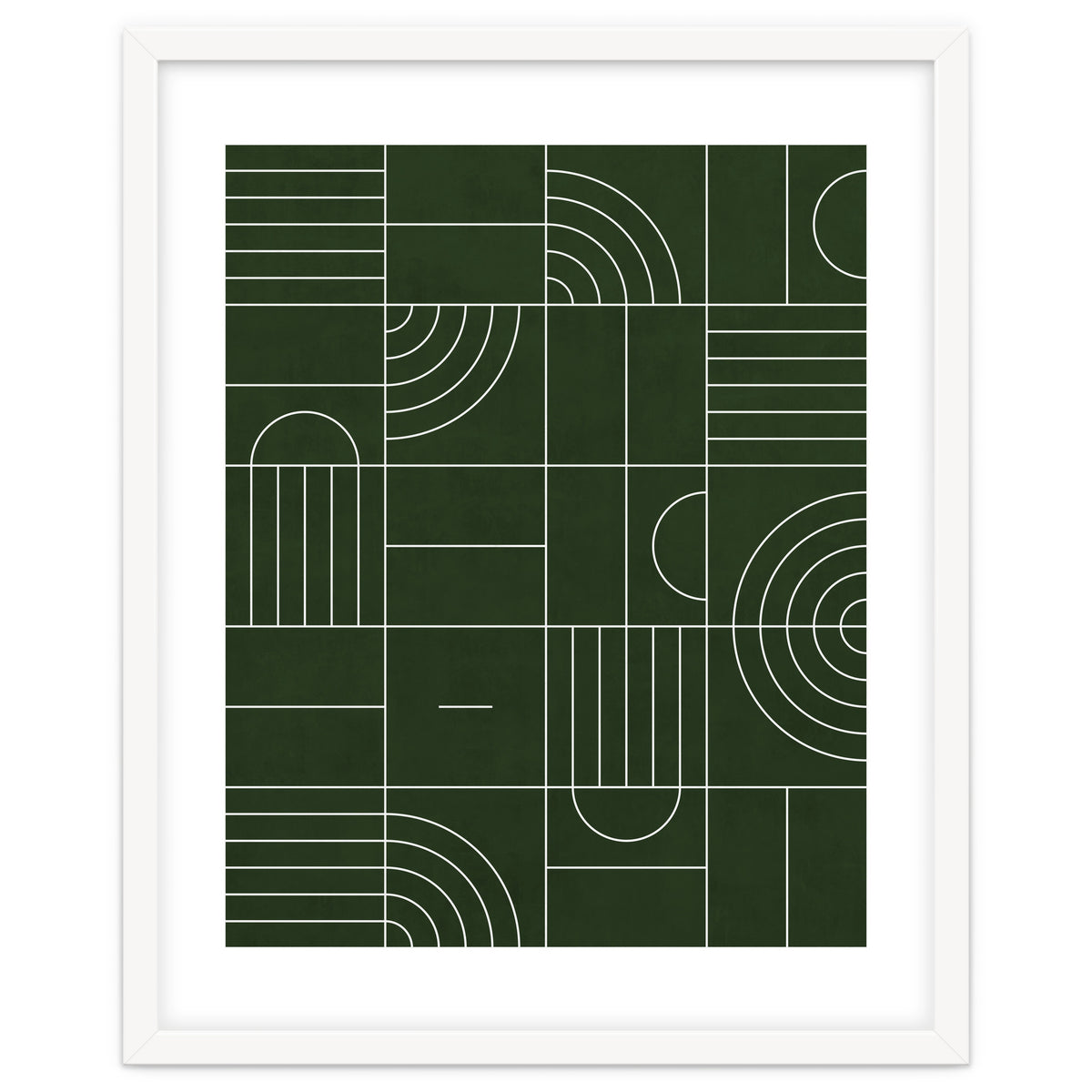 My Favorite Geometric Patterns No.24 - Deep Green