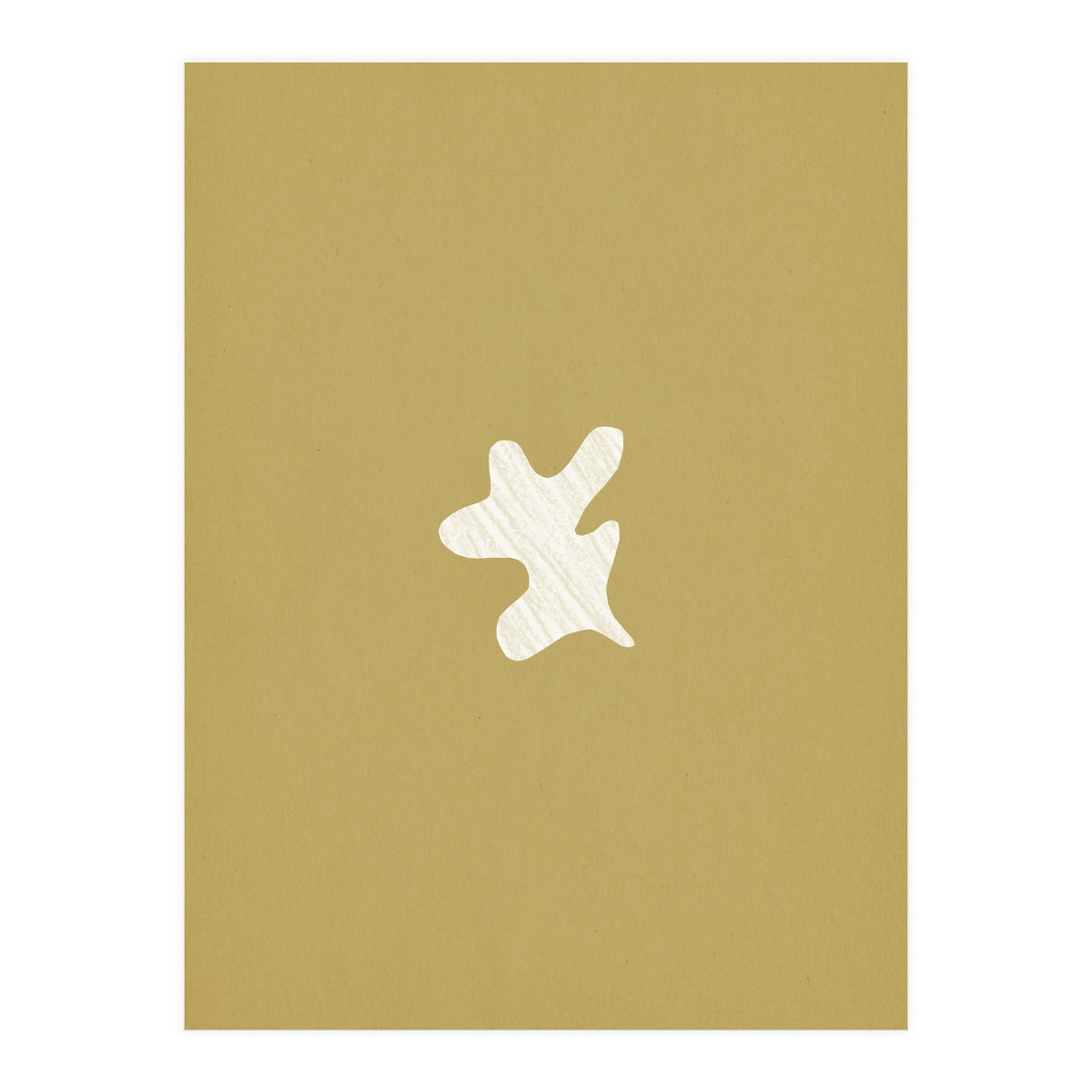 Olive green Matisse inspired shape (Print Only)