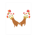 I Pinky Promise | Valentine's Day Love Friendship | Floral Botanical Join Hands Forever (Print Only) thumbnail