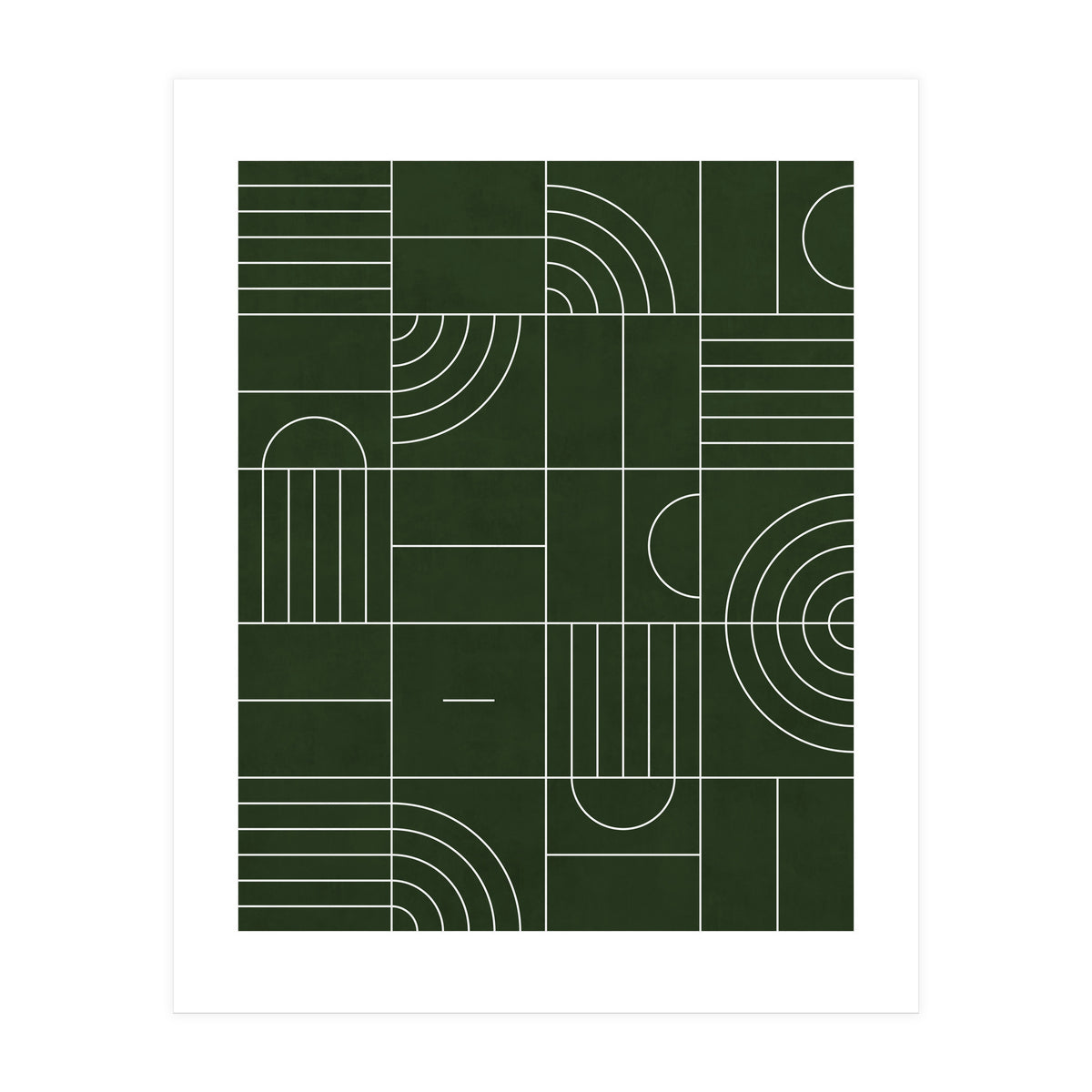 My Favorite Geometric Patterns No.24 - Deep Green (Print Only)
