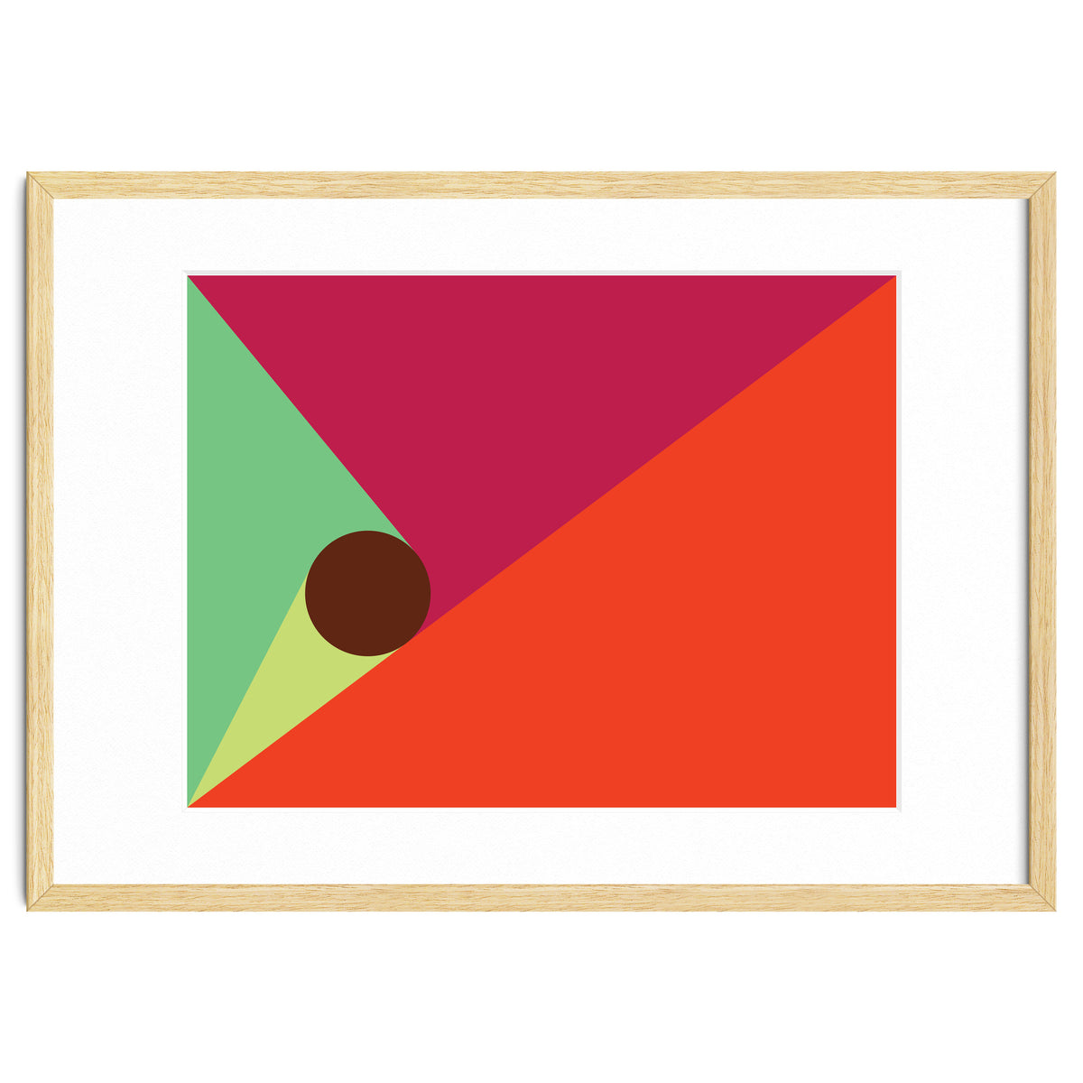 Geometric Shapes No. 25 - orange, mint & purple