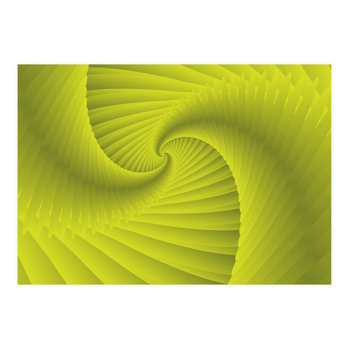 Spiral Fractal Green Art (Print Only)