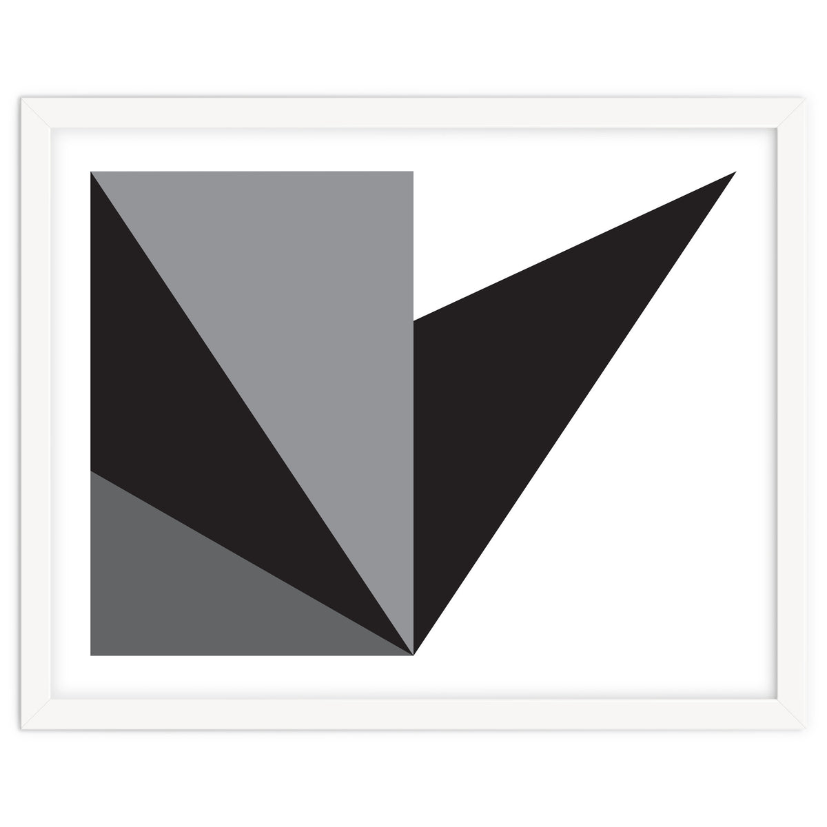 Geometric Shapes No. 76 - black, white & grey