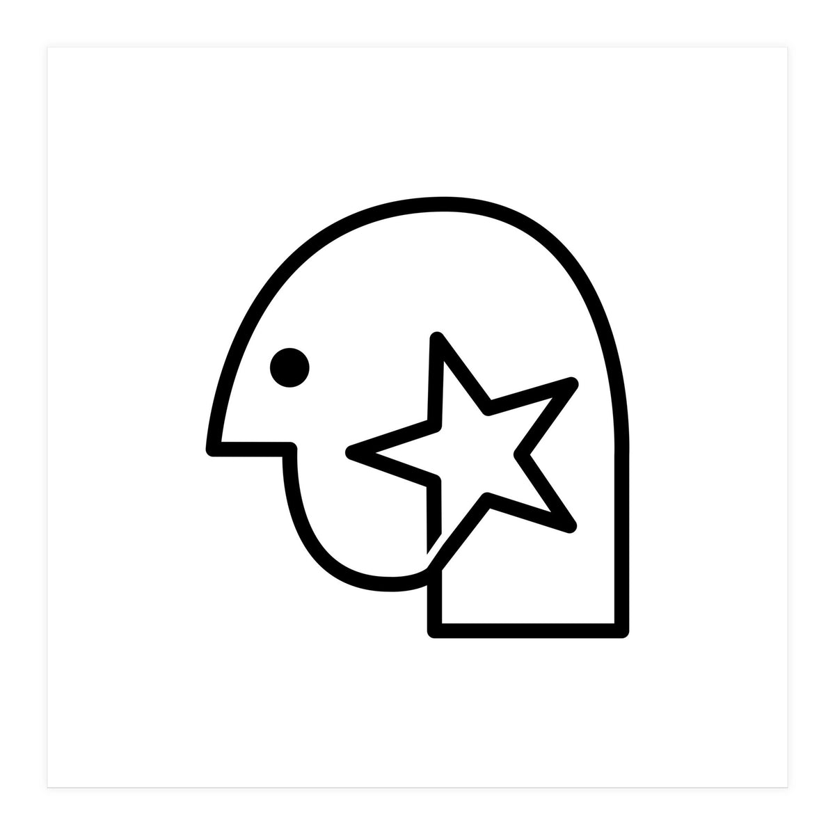 Head Star_White (Print Only)