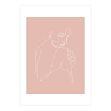 Sleep woman line pink (Print Only) thumbnail