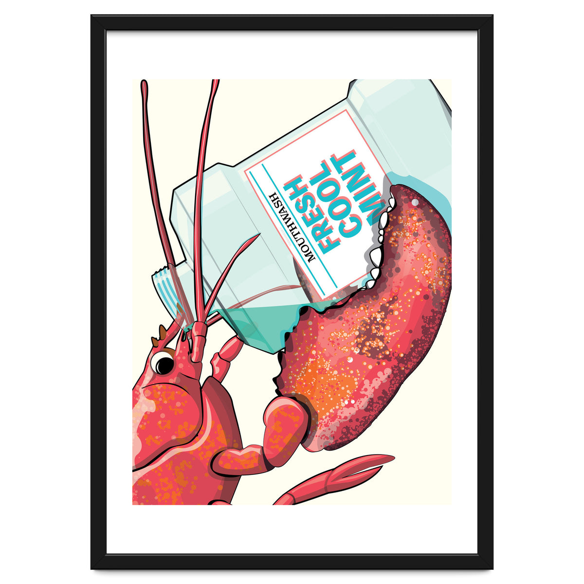 Lobster Drinking Mouthwash