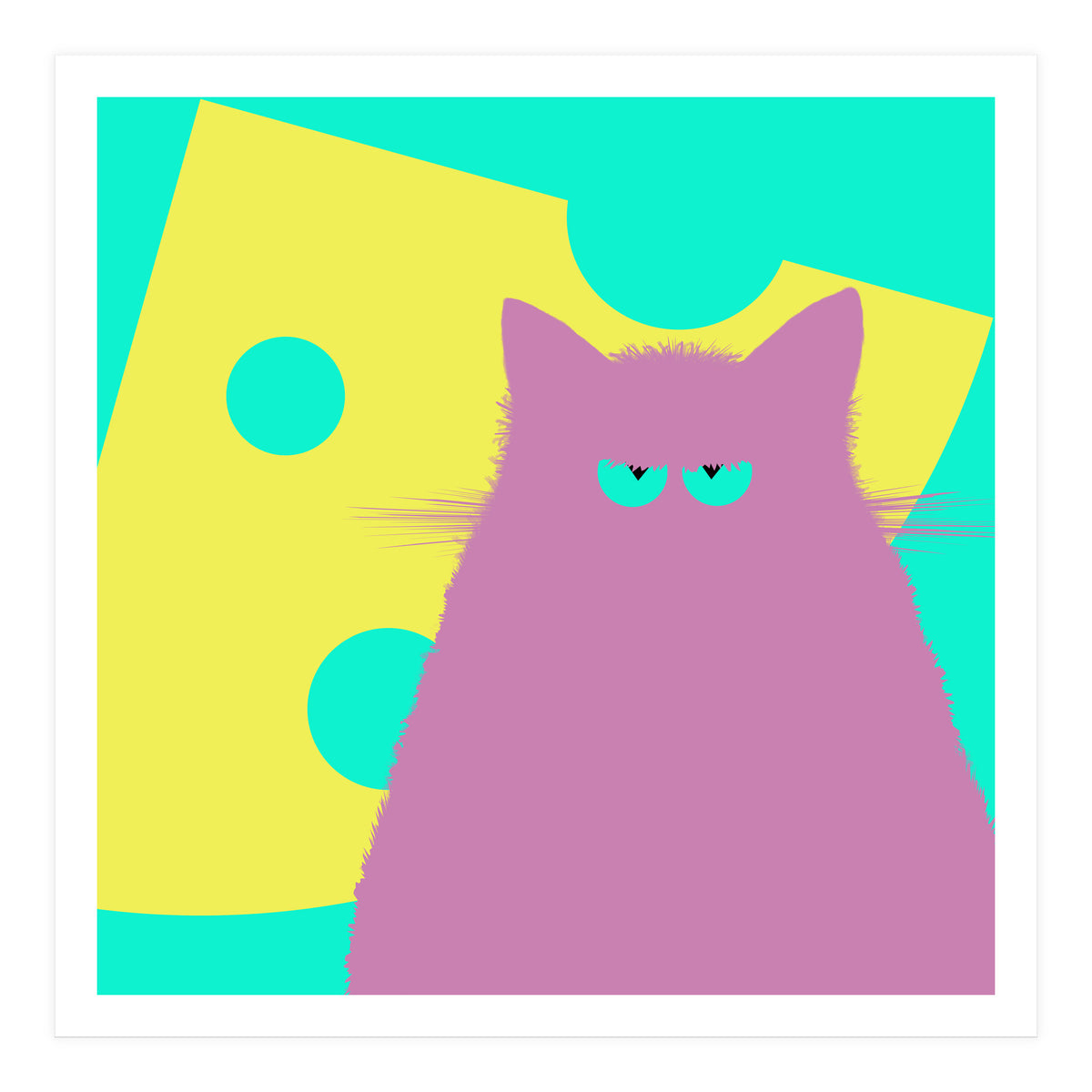 Big Cheese Lilac Cat  (Print Only)