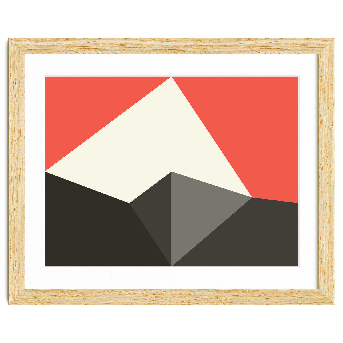 Geometric Shapes No. 77 - pink & grey