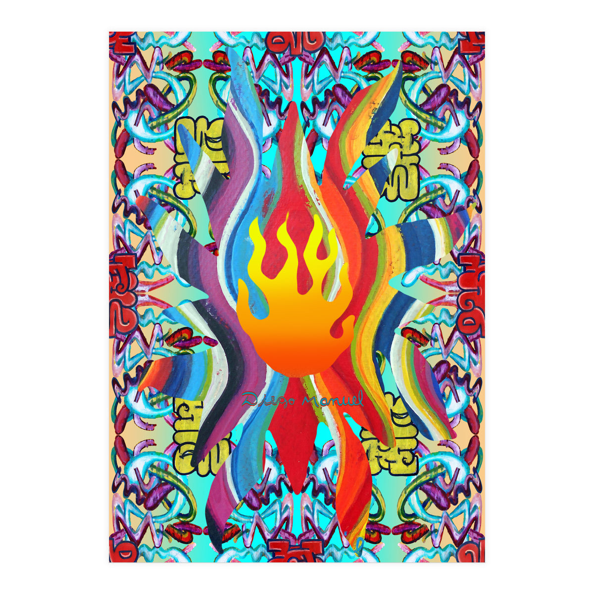 Fuego Y Graffiti 40 (Print Only)