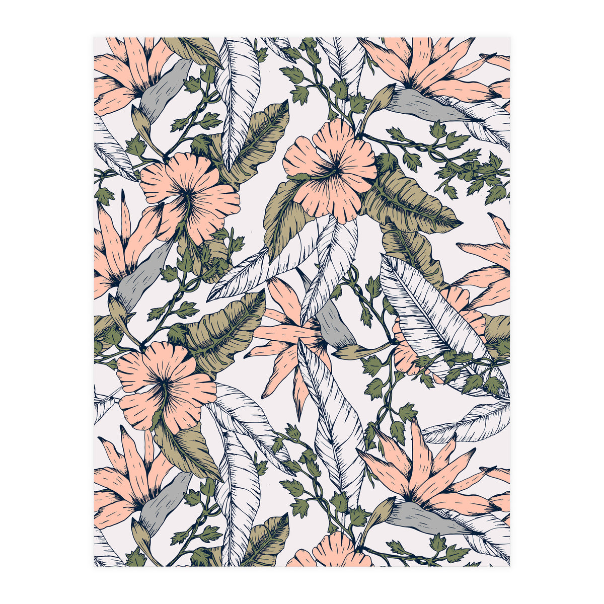 Tropical pattern pastel (Print Only)