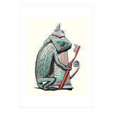 Chameleon Brushing Teeth, Funny Bathroom Humour (Print Only) thumbnail