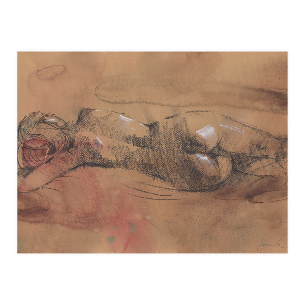 Feminine body drawing of a woman (Print Only)