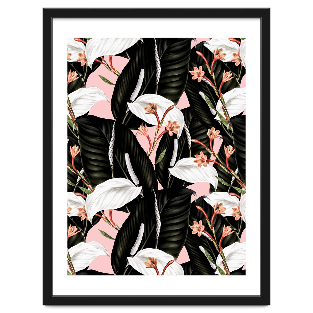 Flowery exotic botanical pink