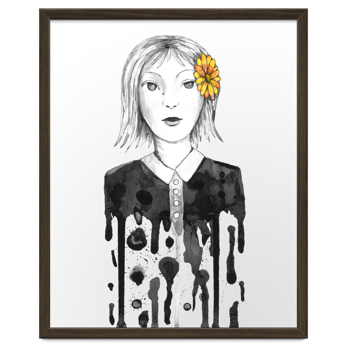 Flower dripping girl