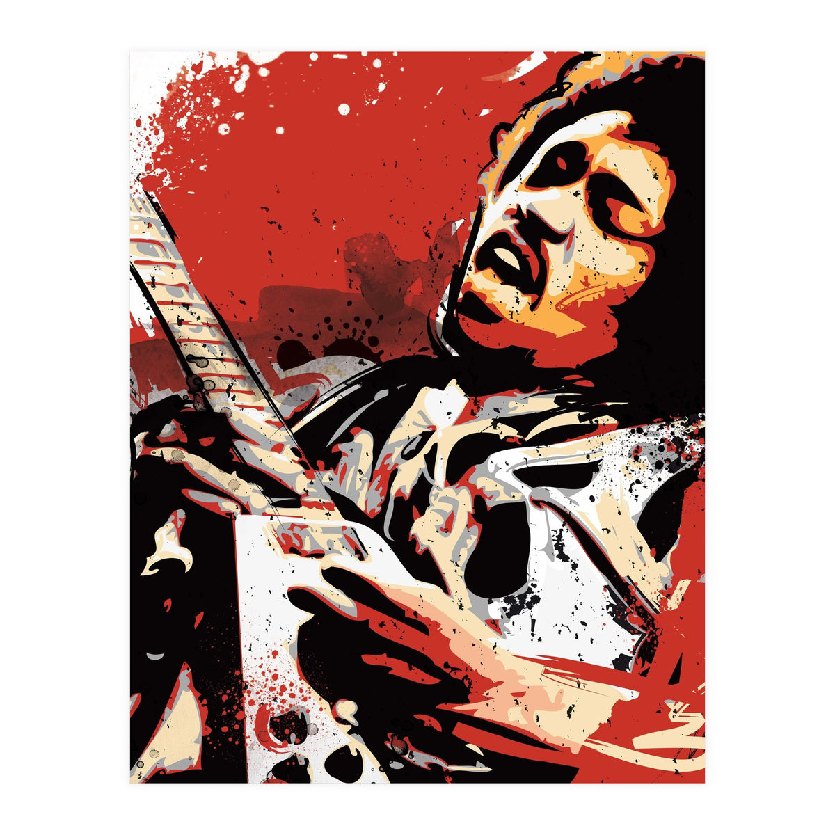 Jimi Hendrix pop art poster (Print Only)
