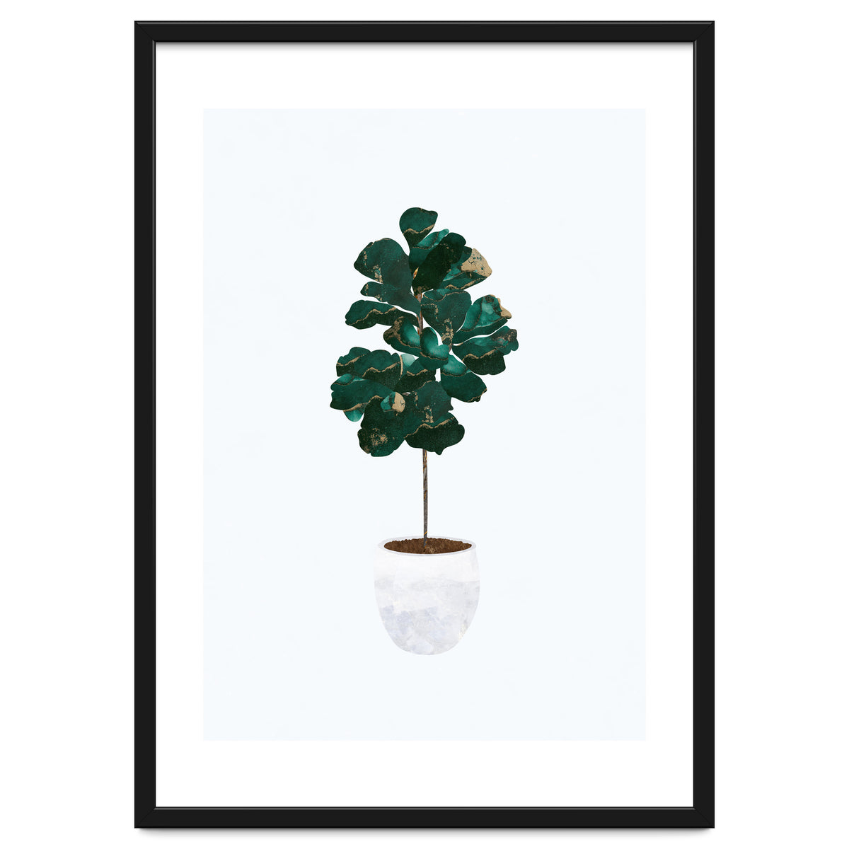 FIddle Leaf Fig gold and green