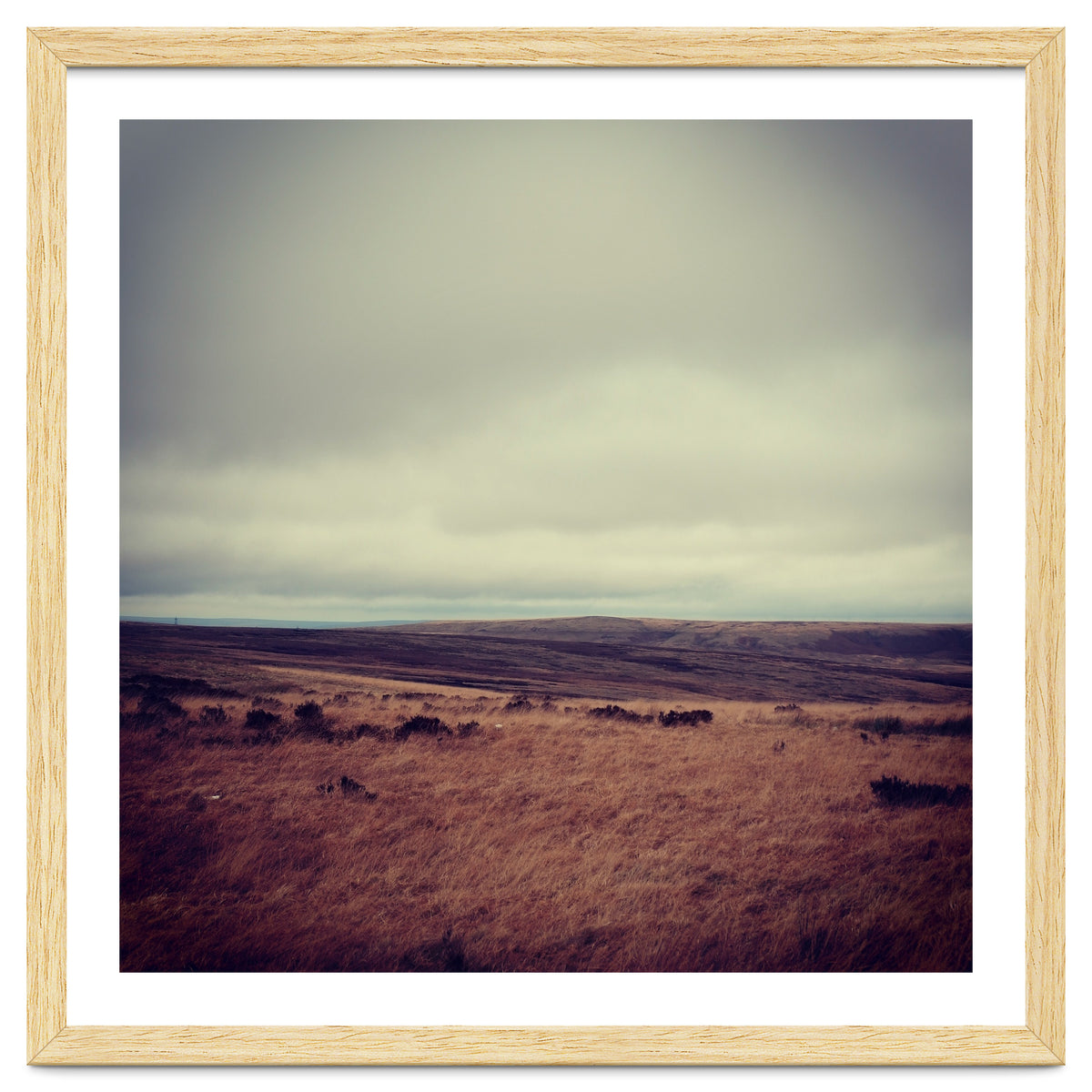 Bleak winter landscape of Saddleworth Moor