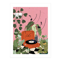 Vinyl Record Player in My Garden (Print Only)