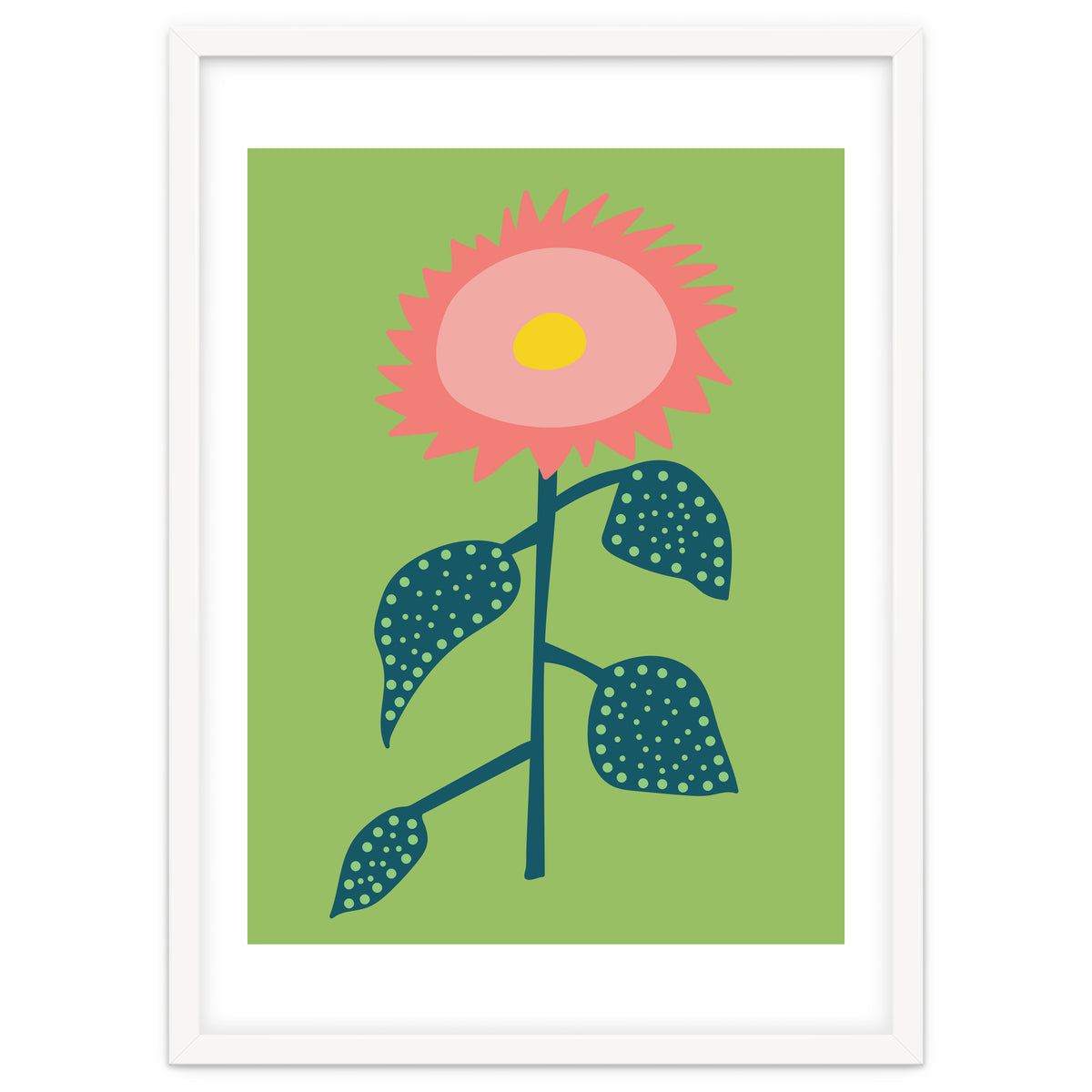 Abstract Sunflower Art