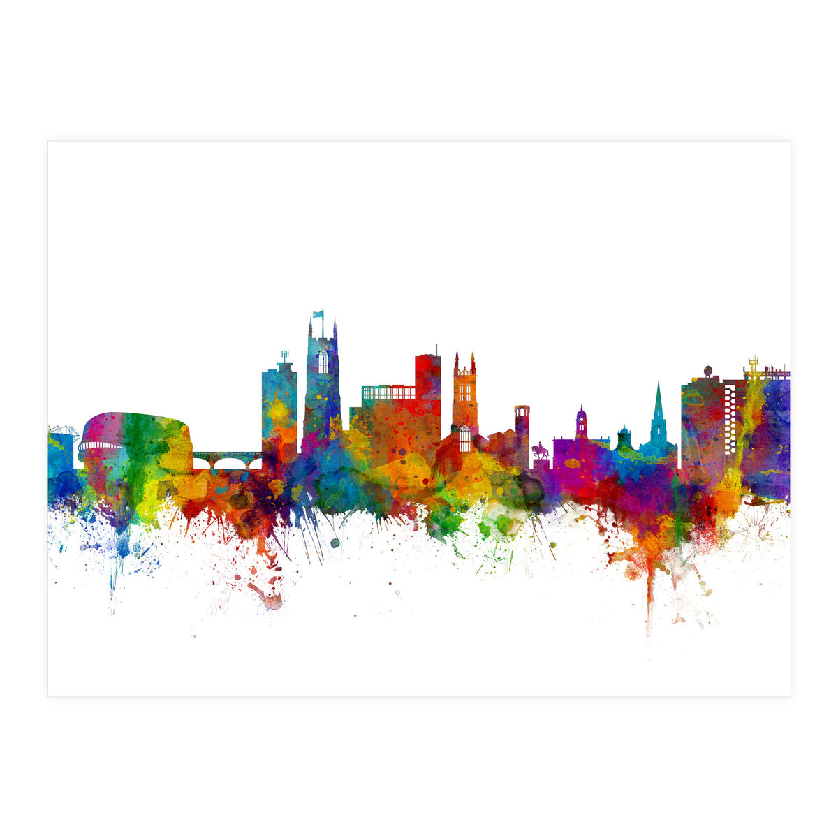 Derby England Skyline (Print Only)