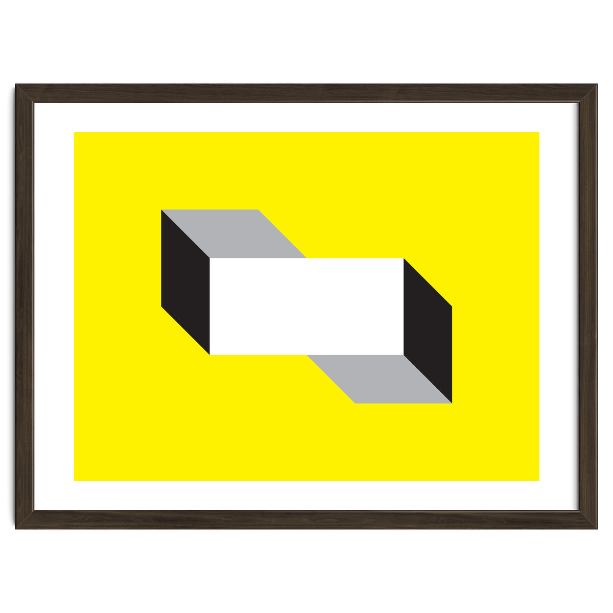 Geometric Shapes No. 50 - yellow, black & grey