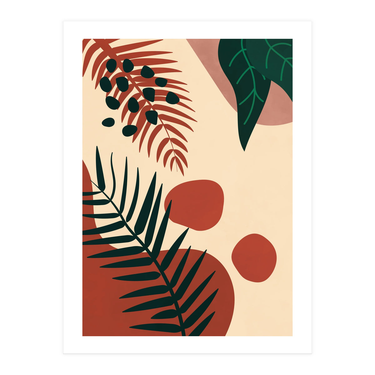 Abstract Palm Leaf (Print Only)