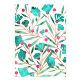 Turquoise Floral (Print Only) thumbnail