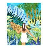 Lost in the Jungle of Feelings | Forest Tropical Botanical Nature Plants Illustration (Print Only) thumbnail