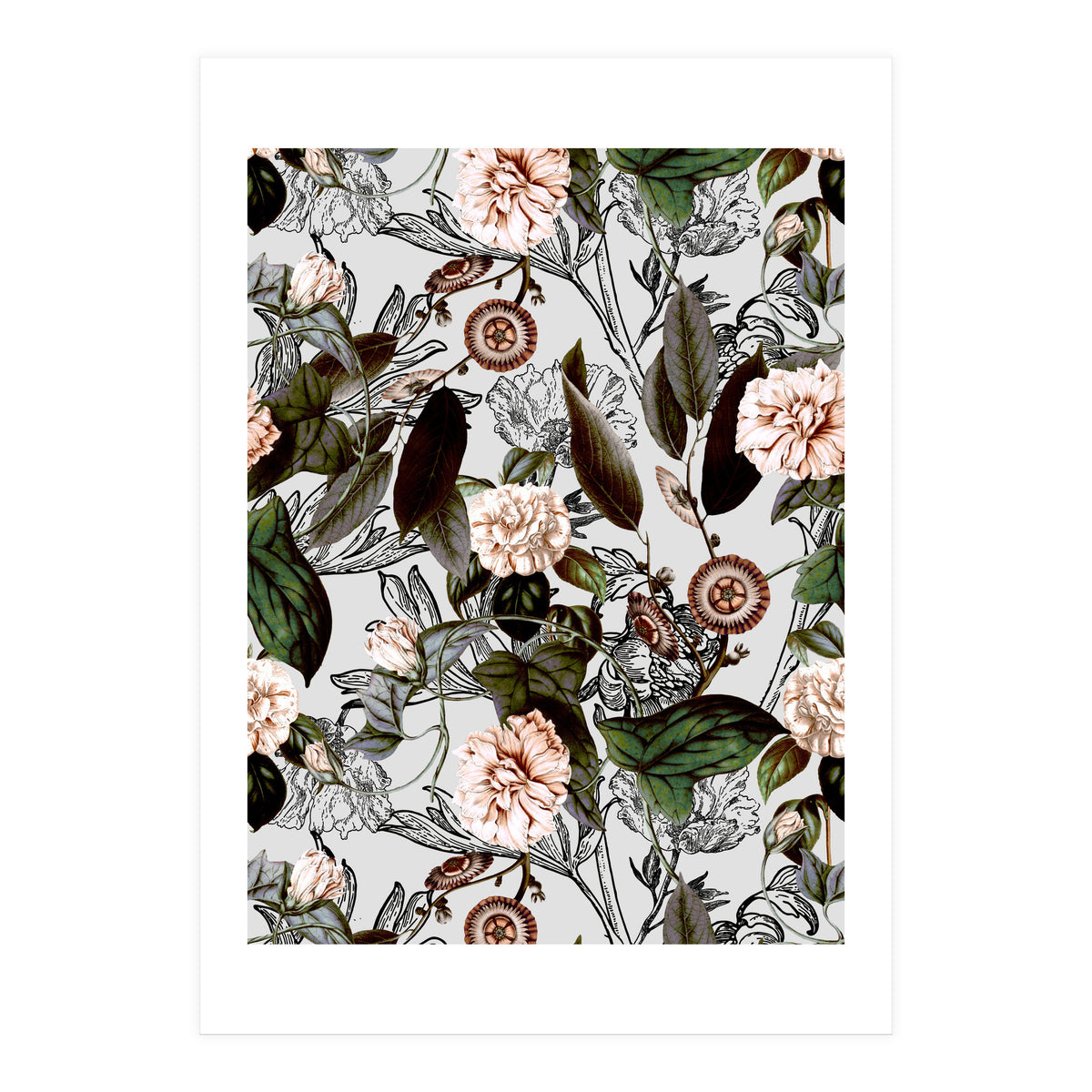 Aztec floral garden (Print Only)