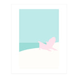 Minimal Beach Chair - Turquoise Coast (Print Only) thumbnail