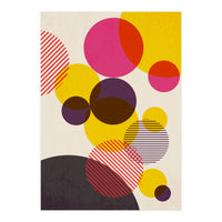 Dots in Yellow, Raspberry and Dark Purple (Print Only)