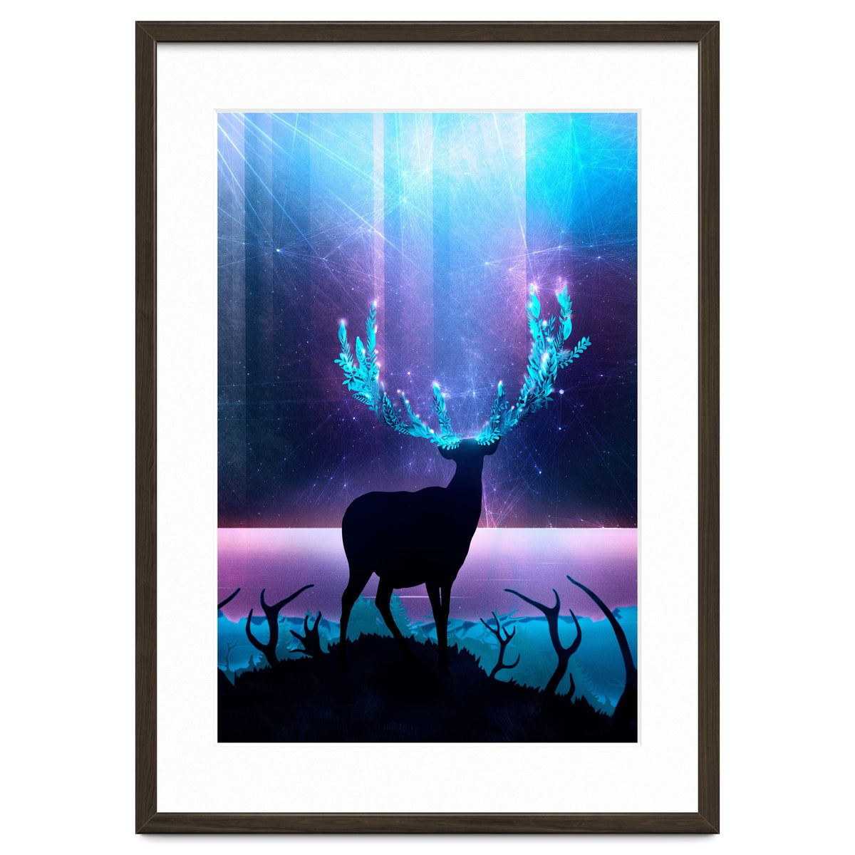 Greenery Deer - Sterling Magenta
