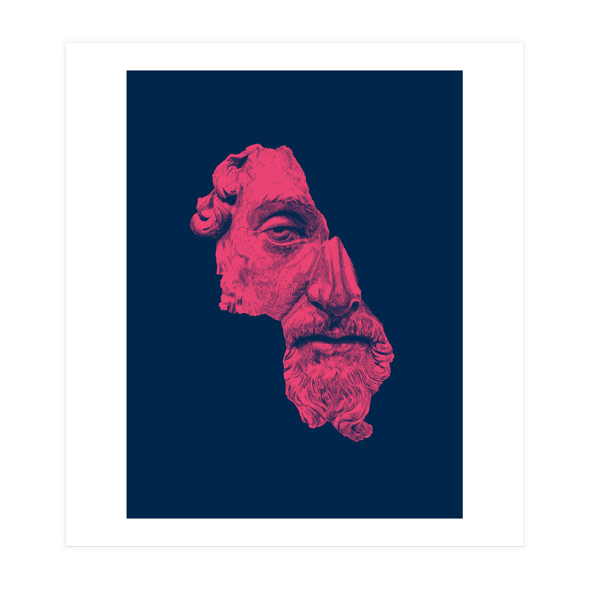 MARCUS AURELIUS ANTONINUS AUGUSTUS / prussian blue / vivid red (Print Only)