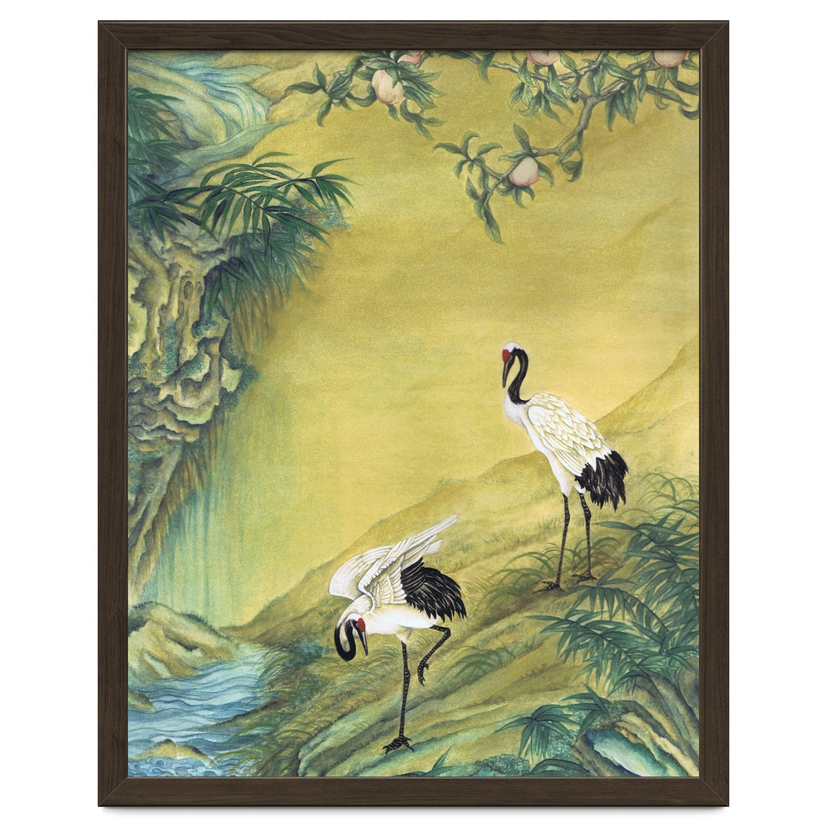 Cranes Under A Peach Tree