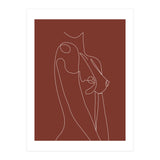 Female chest line-brown (Print Only) thumbnail