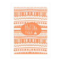 Hakuna Matata Orange Art Print  (Print Only)