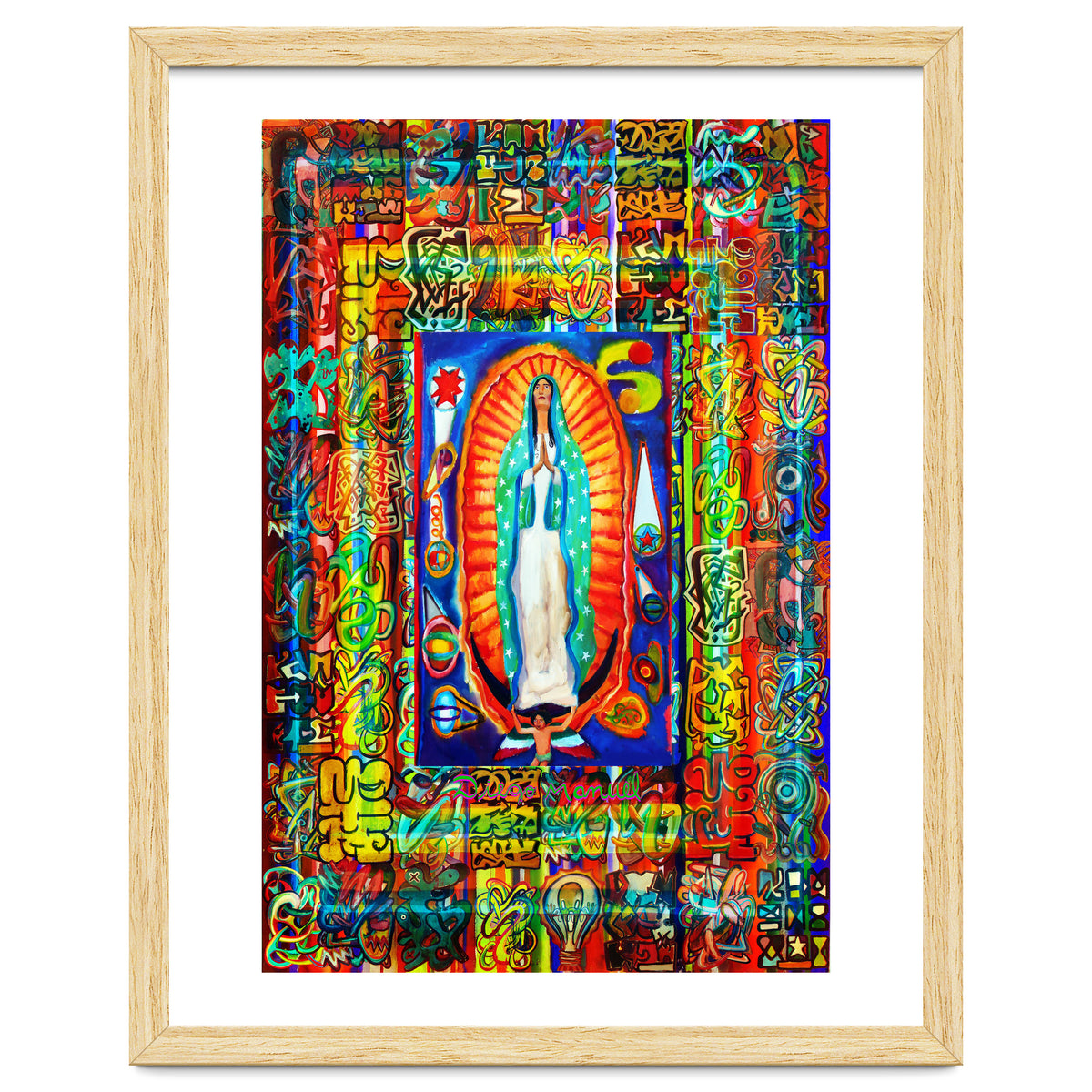 Graffiti Digital 2022 333 and Virgin of Guadalupe